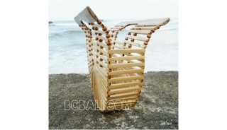bamboo bags fan design base color summer season handmade 